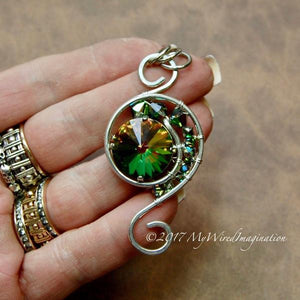 Eye of the Hurricane Wire Wrapped Pendant, Beginner Wire Wrapping