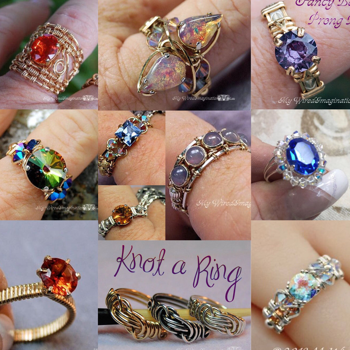 Gemstone Wire Ring Multistone Mix Gemstone Wholesale Copper Wire