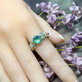 Silky Sage DeLite Ring, Genuine Swarovski Crystal, Handmade Ring, Sterling Silver, US Size 9