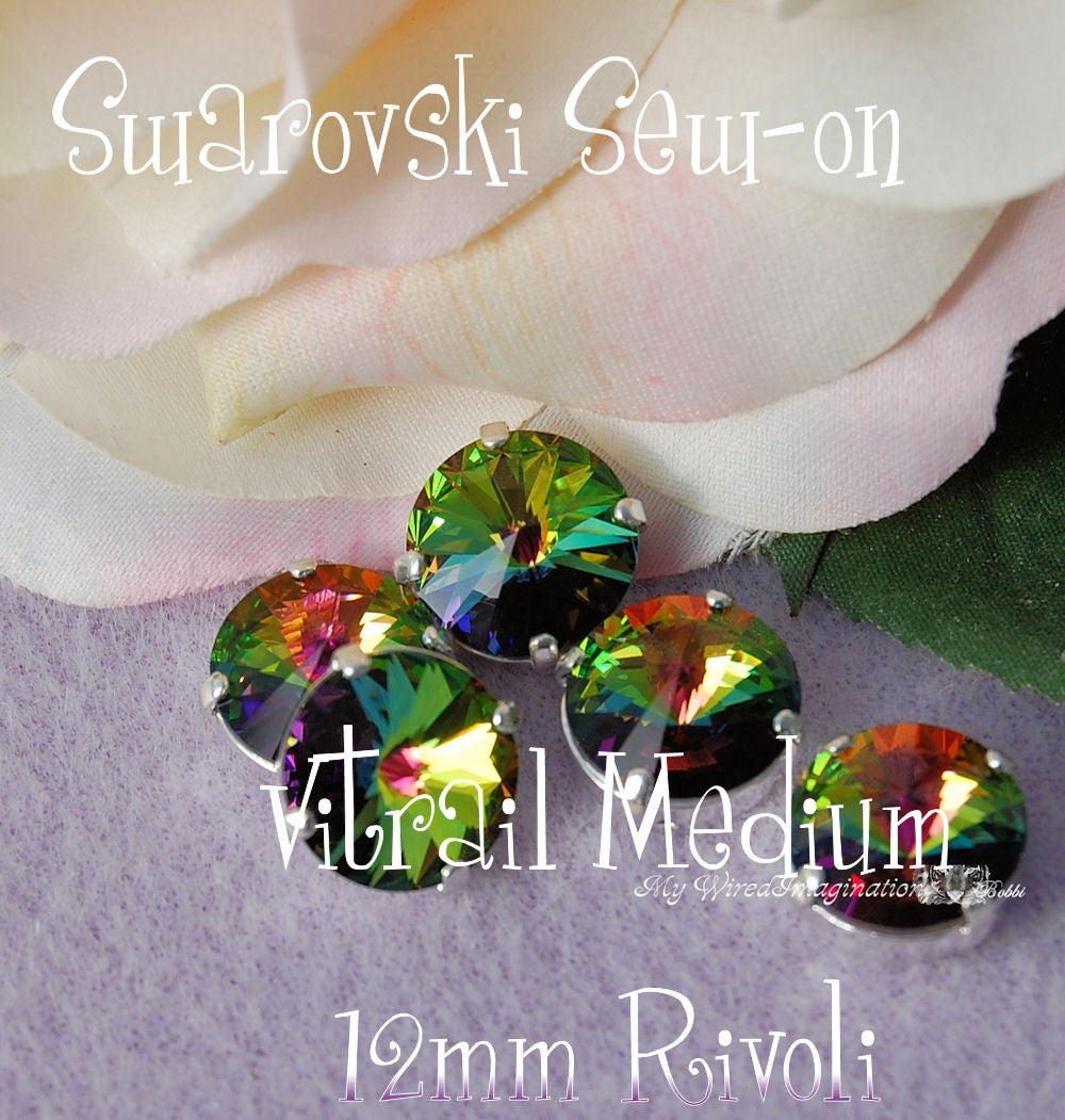 Genuine Swarovski Crystal Piece Vitrail Medium Rivoli 1122 With - Main Image