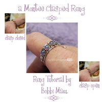 Montee Ring With a Clasp, Wire Wrap Ring Pattern, DIY Ring Pattern