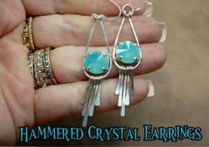 Hammered Crystal Earrings