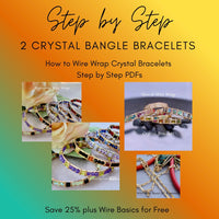 2 Crystal Bangle Bracelet Wire Wrap Tutorials: Step-by-Step Instructions