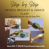 How to Wire Wrap a Swarovski Crystal Bracelet and Ornate Focal-Clasp, 2 Bracelet Tutorials 25% Discount