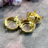 14mm Rhinestone Settings, Antique Silver, Bronze Plated and NEW Gold Plated 1122 Settings