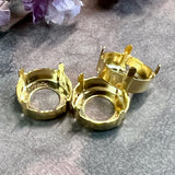 14mm Rhinestone Settings, Antique Silver, Bronze Plated and NEW Gold Plated 1122 Settings