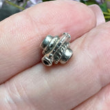 Vintage Handcrafted .925 Sterling Silver Bali Gemstone Beads, Amethyst, Jade, Garnet, Tourmaline