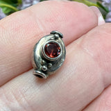 Vintage Handcrafted .925 Sterling Silver Bali Gemstone Beads, Amethyst, Jade, Garnet, Tourmaline