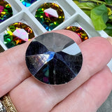 Rare Swarovski Crystal 27mm 1201 Round Stone – Vitrail Medium or Light with Sew-On Setting Option