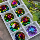 Rare Swarovski Crystal 27mm 1201 Round Stone – Vitrail Medium or Light with Sew-On Setting Option