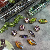 Rainforest Earthy Rustic Master Design Kit: Genuine Jasper Focal, Botswana Agate, Peridot