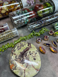 Rainforest Earthy Rustic Master Design Kit: Genuine Jasper Focal, Botswana Agate, Peridot