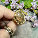 Men's Labradorite Ring, 14K GF, One Of A Kind, US Size 13