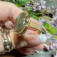 Men's Labradorite Ring, 14K GF, One Of A Kind, US Size 13