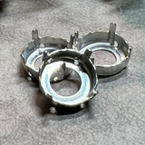 14mm 1122 Rivoli Silver or Imitation Rhodium Plated Sew On Settings for Swarovski Crystal Nickel Free