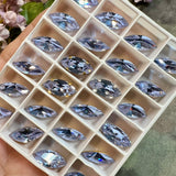 Vintage Swarovski, Alexandrite Color Change Crystal, 15x7mm Navette
