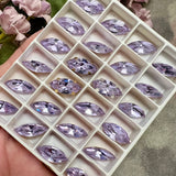 Vintage Swarovski, Alexandrite Color Change Crystal, 15x7mm Navette
