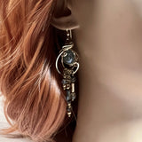 One of a Kind, Handmade Earrings, Long Dangle Labradorite Earrings in 14K GF