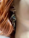 One of a Kind, Handmade Earrings, Long Dangle Labradorite Earrings in 14K GF