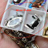 Vintage Swarovski, Czech or West German Rhinestone, 15x7mm Navette-Marquise With Setting