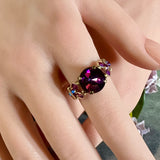 Vintage Swarovski Azalea Crystal Statement Ring - 11mm Crystal Ring - 14K GF or SS