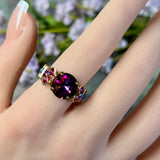 Vintage Swarovski Azalea Crystal Statement Ring - 11mm Crystal Ring - 14K GF or SS