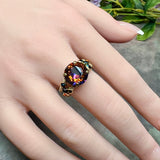 Ultra Rare Vitrail Dark, Vintage Swarovski Rhinestone 48ss Dentelle, with Settings