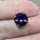 Cardinal Purple 47ss Vintage Swarovski Rhinestone, Dark-Purple Crystal, with Settings