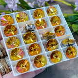 Summer Blush, 14mm Swarovski Crystal Rhinestone, 1122 Rivoli With Settings