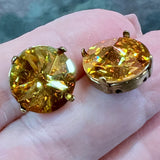 Summer Blush, 14mm Swarovski Crystal Rhinestone, 1122 Rivoli With Settings