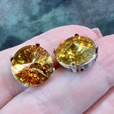 Summer Blush, 14mm Swarovski Crystal Rhinestone, 1122 Rivoli With Settings