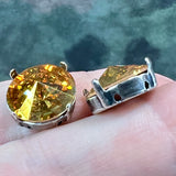 Summer Blush, 14mm Swarovski Crystal Rhinestone, 1122 Rivoli With Settings