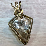 Rare, One of a Kind, Gold Rutilated Quartz Pendant in 14K GF