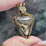 Rare, One of a Kind, Gold Rutilated Quartz Pendant in 14K GF