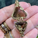One-of-A-Kind Vintage 1997 Hinged Smoky Quartz Pendant in 14K Gold Fill
