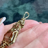 One-of-A-Kind Vintage 1997 Hinged Smoky Quartz Pendant in 14K Gold Fill