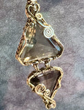 One-of-A-Kind Vintage 1997 Hinged Smoky Quartz Pendant in 14K Gold Fill