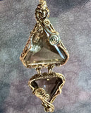 One-of-A-Kind Vintage 1997 Hinged Smoky Quartz Pendant in 14K Gold Fill