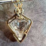 Rare, One of a Kind, Gold Rutilated Quartz Pendant in 14K GF