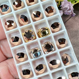 Crystal Rose Gold Swarovski Elements 39ss 8mm Rhinestone With Settings