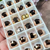 Crystal Rose Gold Swarovski Elements 39ss 8mm Rhinestone With Settings