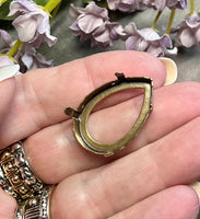 1 Piece 30x20mm Silver or Gold or Bronze Plated Settings, Fits Pear Shape 4320 Crystals, 30x20mm Empty Crystal Settings