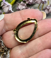 1 Piece 30x20mm Silver or Gold or Bronze Plated Settings, Fits Pear Shape 4320 Crystals, 30x20mm Empty Crystal Settings
