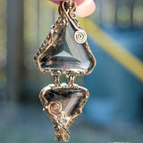 One-of-A-Kind Vintage 1997 Hinged Smoky Quartz Pendant in 14K Gold Fill