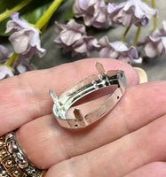1 Piece 30x20mm Silver or Gold or Bronze Plated Settings, Fits Pear Shape 4320 Crystals, 30x20mm Empty Crystal Settings