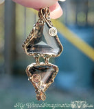 One-of-A-Kind Vintage 1997 Hinged Smoky Quartz Pendant in 14K Gold Fill