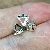 Triangle Rhinestone Settings, 4 Pcs for Swarovski art 4722 6mm or 8mm