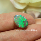 Genuine Opal Cabochon, Brilliant Green, Jewelry Supply, October Birthstone