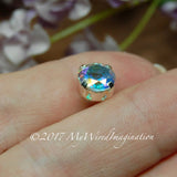8mm Opalescent Topaz 1 Piece Loose Gemstone, in Sterling Silver or Gold Plated Setting, Loose Gemstone