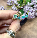 8mm Opalescent Topaz 1 Piece Loose Gemstone, in Sterling Silver or Gold Plated Setting, Loose Gemstone